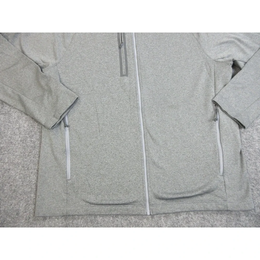 The North Face Jacket Mens XL Gray Full Zip Fleece American Logo‎ Stretch
